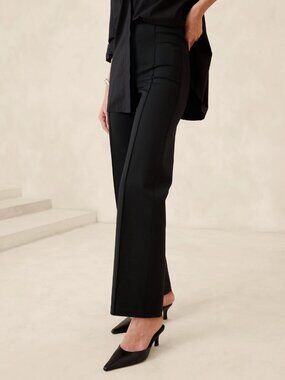 NWT! Banana Republic Black Straight Everywhere Ponte Knit Pants PL